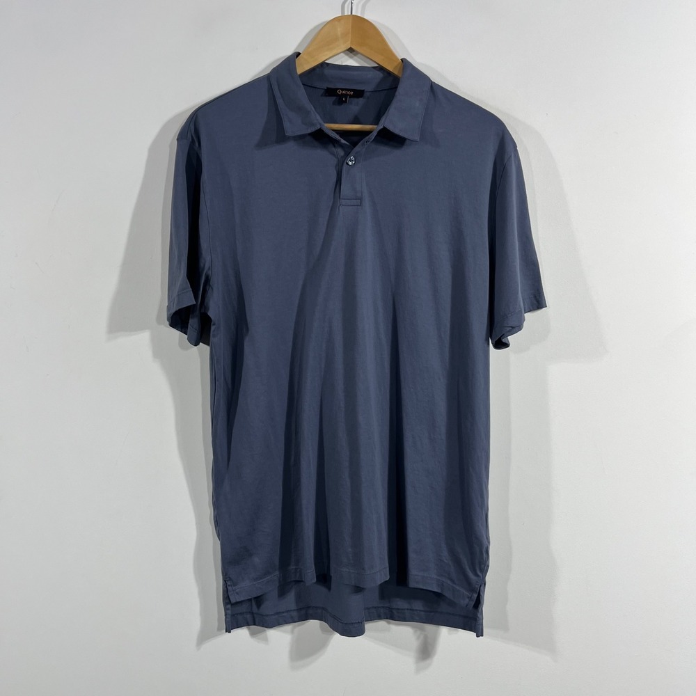Quince Preppy Quiet Luxury Pima Cotton Luxe Touch Polo Mens Large Career Classic